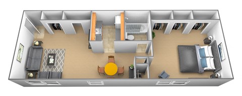 The Lauren Floor Plan at Arbuta Arms Apartments*, Baltimore